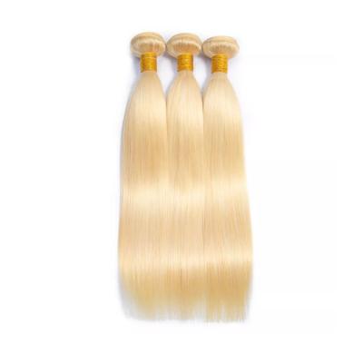 China Silky Straight Wave Good Quality Raw Hair 10 To 40 Inch Unprocessed In Stock Hair Color 613 Blonde Virgin Hair Extensions for sale