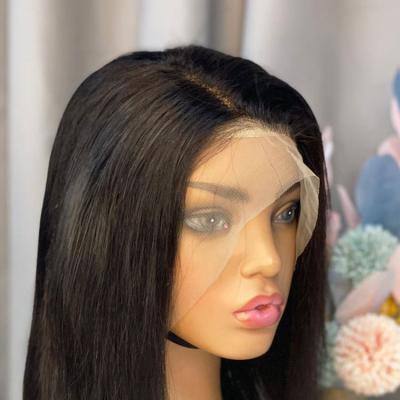 China Wholesale Silky Straight Bob Lace Front Human Hair Wig Glueless Transparent Cheap Brazilian Hair 13*4 Bob Wig for sale