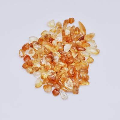 China Dropshipping China Natural Healing Stone Volume Crystal Quartz Gravel Healthy Lucky Tumbled Crystal Gemstones Yellow for sale