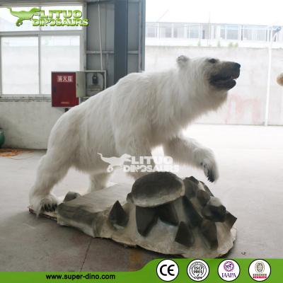 China Arctic Theme Mini Golf Decor Life Size Animal Animatronic Polar Bear LT-GD-BJX-H8 for sale