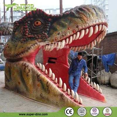 China Amusement park decoration large simulation T-rex head statue LT-BB-BWLTDM-H13 for sale