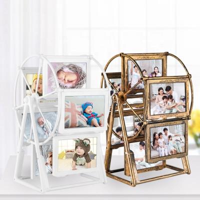 China Northern Europe Rotating Ferris wheel photo frame creative combination wedding dress photo personality 5 Big windmill photo frame wholesale for sale