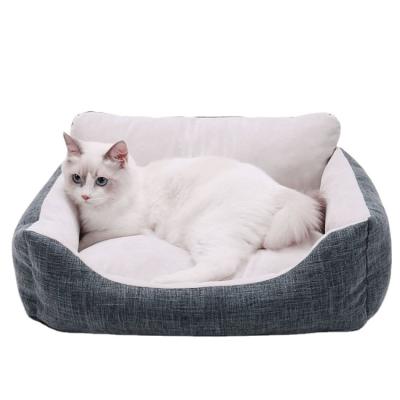 China Sustainable Warm And Comfortable Square Shape Pet Sofa Bed Dog Nest Pet Sofa Bed for sale