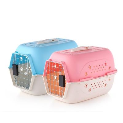 China Sustainable Pet Travel and Outdoor Pet Carrier Bag Cat Dog Plastic House Pet Cages for sale