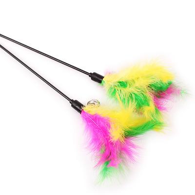 China Viable Makes Cat Pet Feather Toy Funny Interactive Cat Stick for sale