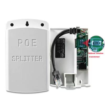 China 48V POE Splitter POE Power Supply Module To Outdoor 12V Isolation Splitter Rainproof Line 135*80*35 for sale