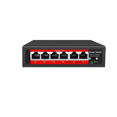 China Good Price LACP Mini Poe Switch 6 Ports 4 100M POE Ports+2 Network Ports for sale