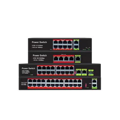 China LACP POE Factory Half Wholesale Price Switch 4 8 16 24 10/100M Port Ethernet Fiber Switch POE Gigabit With 2 SFP for sale