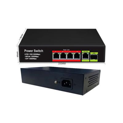 China LACP China Manufacturer Wholesaler 4+1+1 Full Port Poe Gigabit Poe Ethernet Switch for sale