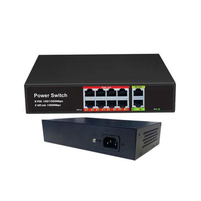 China LACP Two SFP Ports and 8 Poe Ports of All Gigabit Ethernet Poe Switch for sale