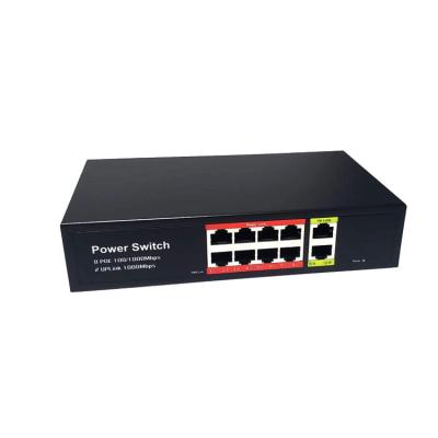 China LACP 8 Ethernet Poe Switch Port Network Switch with 2*1000m Fiber Optic Port Non-controlled Switch for sale