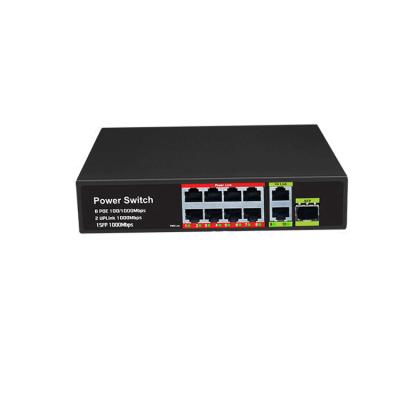 China LACP 8 Port Gigabit 1000mbps Poe Switch With 2 Gigabit Optical Network Ports+1 Gigabit Ports for sale