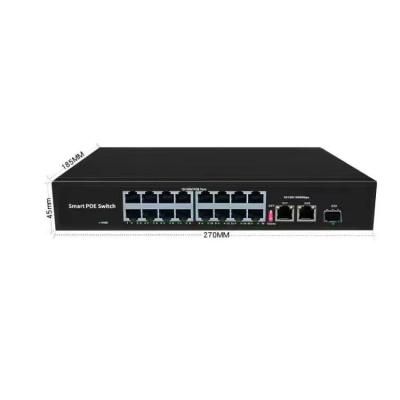 China LACP 16 gigabit optical POE switch+2 gigabit ports+1 gigabit network ports+1 gigabit port for sale