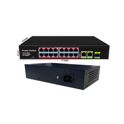 China POE Switch 16+ 2 Port Gigabit Uplink+1Sfp Port 16 Port Poe Switch for sale