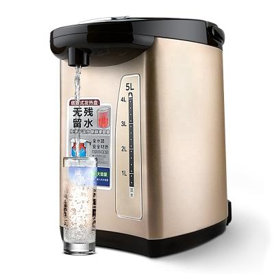 China Household Stainless Steel Hot Water Dispensers 360 Insulation Rotation Electric Kettle Base 5L 1600W Electric Boiler For Office Bar for sale