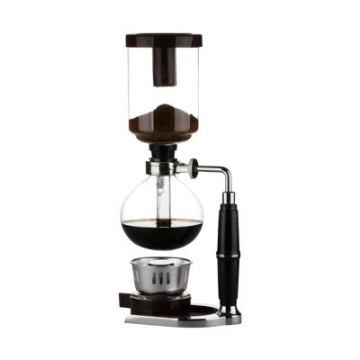 China Hotel Coffee Vacuum Kettle Pot Set Filter Siphon Coffee Maker Siphon Pot Home Heat Resistant Coffee Machine for sale