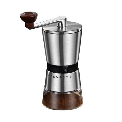 China Large Hand Coffee Grinder Container Manual Stainless Steel Outdoor Coffee Grinder for sale