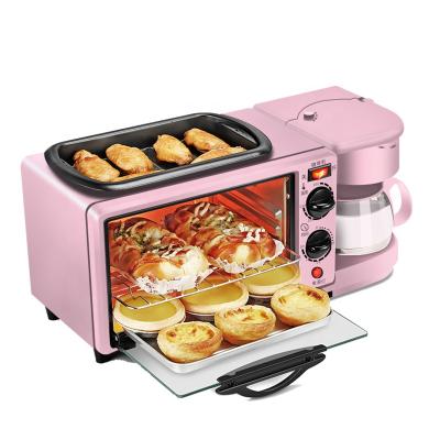 China Hotel Multi Function 3 in 1 Breakfast Maker Machine with Toast Oven Coffee Pot Pan for sale