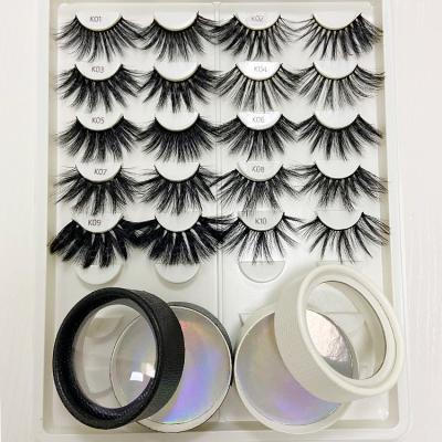 China 25mm thick faux mink lashes wholesale 25mm fluffy faux mink lashes extra long 5d faux mink eyelashes for sale