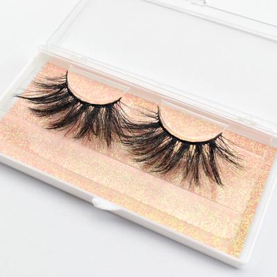 China Natural Feeling Silk Mink Lashes Vegan False Eyelashes Custom Logo 25mm Luxury Faux Silk Eyelashes Package for sale