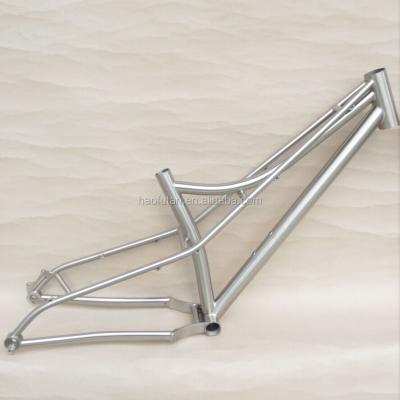 China New model fat bike lightweight titanium outer frame disc brake headtube external wiring frame for sale