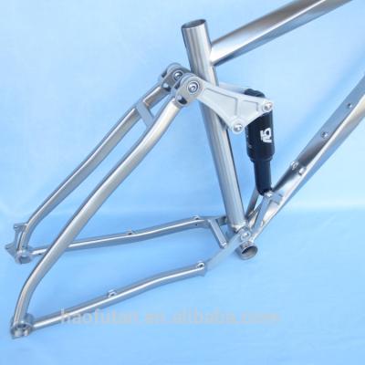 China Tapered/Integrated/External Headtube Most Mountain Professional Gr9 Suspension Frame 650B/26er/29er Titanium/Full Fat Bike for sale