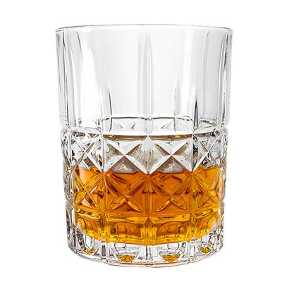 China Wall Current Thick Single Pattern Rock Whiskey Glass Cup for sale