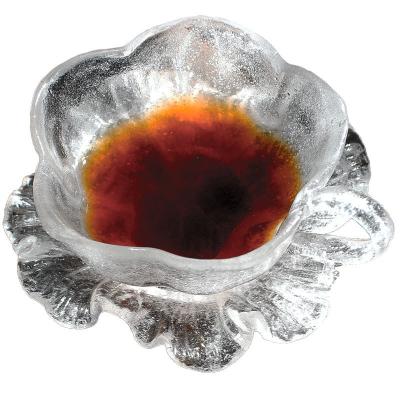 China China Handmade Flower Shape Liuli Crystal Tea Cup,Chinese Gift Tea Cup for sale