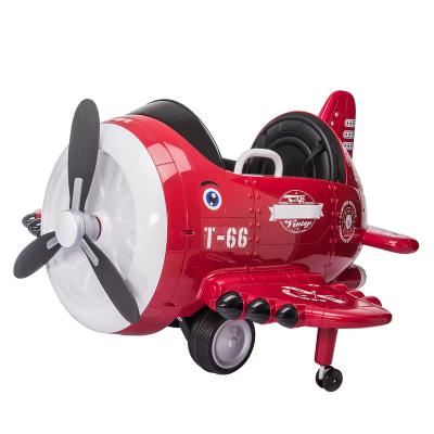 China Ride On Electric Toy 12v Kids Ride On Toy Airplane With USB FM Wind Thruster 360 Degree Rotating By 2 Joysticks for sale