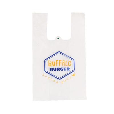 China Logo Packaging Bag Merchandise Die printed custom made recyclable cut plastic shopping bag with handle for sale