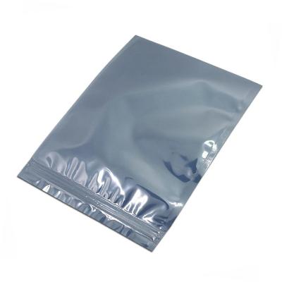 China Recyclable Custom Silver Dust Free Anti Static ESD Zip Lock Shielding Bags For Electronics for sale