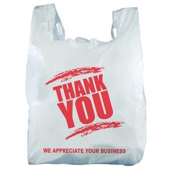 China China Factory Recyclable Reusable T-shirt Plastic Shopping Bag Thank You Bag Plastic Shopping Bag for sale