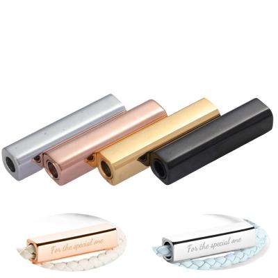 China DIY Jewelry VEROMCA Accessory Hole Size 3mm Stainless Steel Clasp For Rope Bracelet DIY Magnetic Clasp for sale