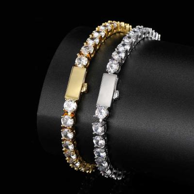 China VEROMCA CLASSIC Zircon Tennis Chain Bracelet Fine One Row Zircon Bracelet 3mm 4mm 5mm for sale