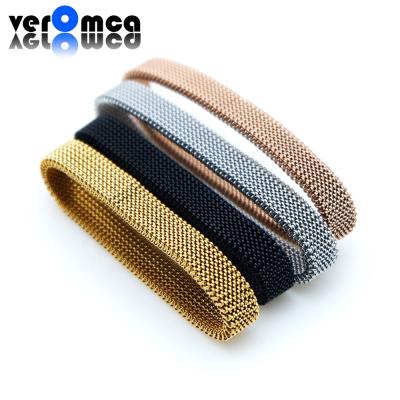 China 100% Handmade VEROMCA Bracelets Stretch Handmade Stretch Mesh Bracelet Stainless Steel Mesh Bracelet Elastic Bracelet Wholesale for sale