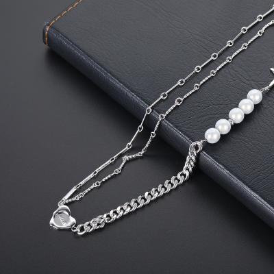 China VEROMCA High Quality Men's And Women's Chain Ornaments Copper Diamond Pearl Necklaces Customizable Thoughtful for sale