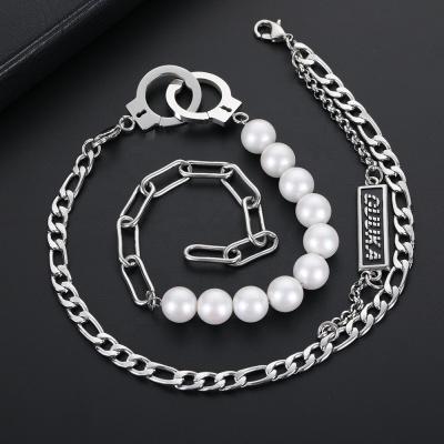 China High Quality VEROMCA Handmade Rosary Connecting Beads Christian Cross Pearl Necklace White Pendant For Women for sale