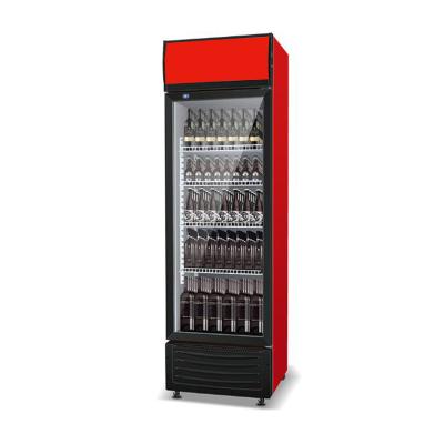 China Commercial Vertical Single-Temperature Display Single Door Refrigerator Beverage Freezer Supermarket Beer Cold Cabinet for sale