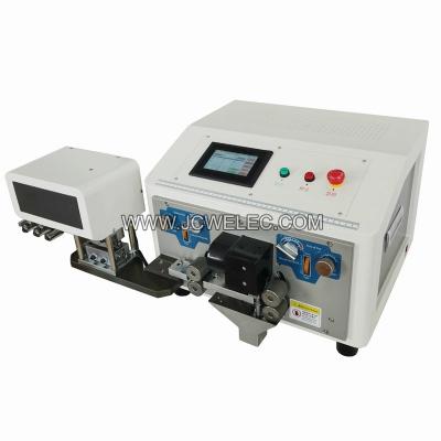 China JCW-CS12 Full Automatic Flat Ribbon Cable Slitting And Stripping Double Ends Wire Cutter Strip Machine Cable Crimping Slitter for sale