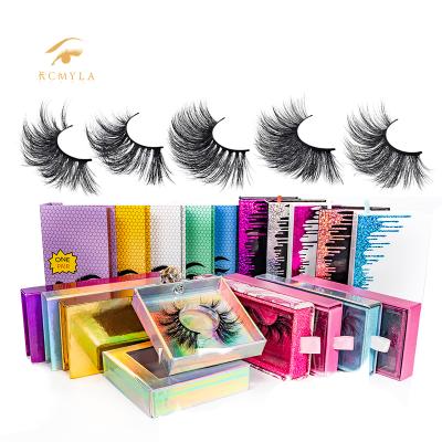 China Wholesale Lightweight Soft Mink Lashes Eyelash Vendors 20-25mm 5D Mink Eyelashes for sale