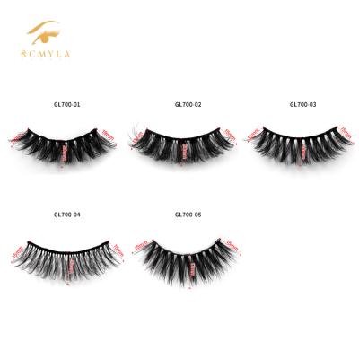 China Double Faux Layered Light and Soft Mink Lashes Handmade 3D Lash Luxurious of 5 Pairs 19mm Mink Eyelashes for sale