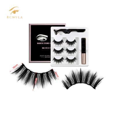 China Lightweight And Versatile False Eyelash Packaging Box Of 3 Pairs Eyelashes Sets Lashes Set Boxes Packaging With Tweezers for sale