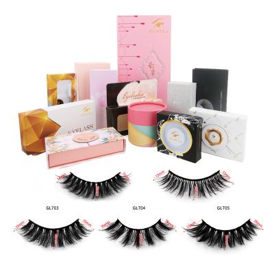 China Mink Lashes 3d False Eyelashes Wholesale 15-20mm Thick Vendor Mink Lashes 3d Full Strip Soft Fluffy Curly Bulk Light And Flexible Lashes for sale