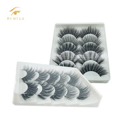 China Lightweight And Soft Premium Mink Lashes 5 Pairs Lashes Private Label Natural Mink Lashes for sale