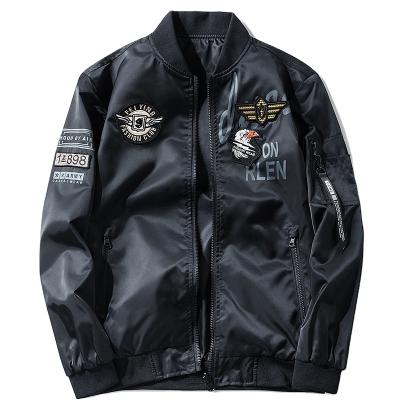 China High quality oversized reversible embroidery casual logo flight jackets men spring and autumn style jackets popular logo for sale