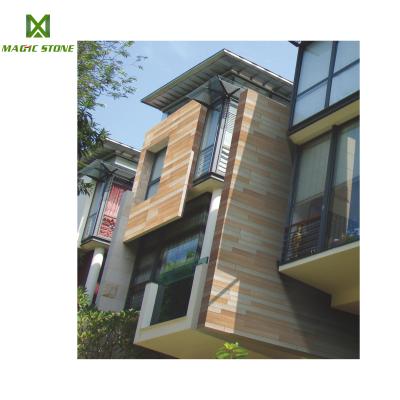 China MCM Modern Wood Stripes Flexible Tile For Vllia Exterior And Interior Wall Decoration for sale