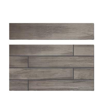 China Chinese Style Clay Faux Anti-Slip Acid Resistant Modified Wooden Look MCM Porcelain Flooring Flexible Tile For Living Room for sale