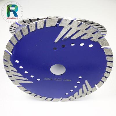 China . High Speed ​​Straight Edge 6inch Smooth Hot Press Sintered Diamond Cutting Disc With Protective Teeth for sale