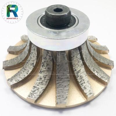 China Durable ROMATOOLS CNC Profiling Wheel Diamond Router Bit Edge Profiling Wheels for sale