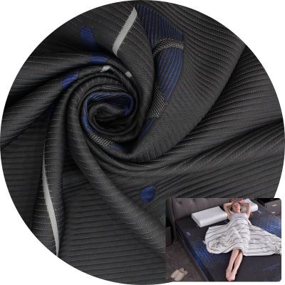 China Graphene Abrasion-Resistant Knitted Ticking Jacquard For Mattress Rich Fabrics Washable Breathable Mattress Knitted Ticking Fabric for sale